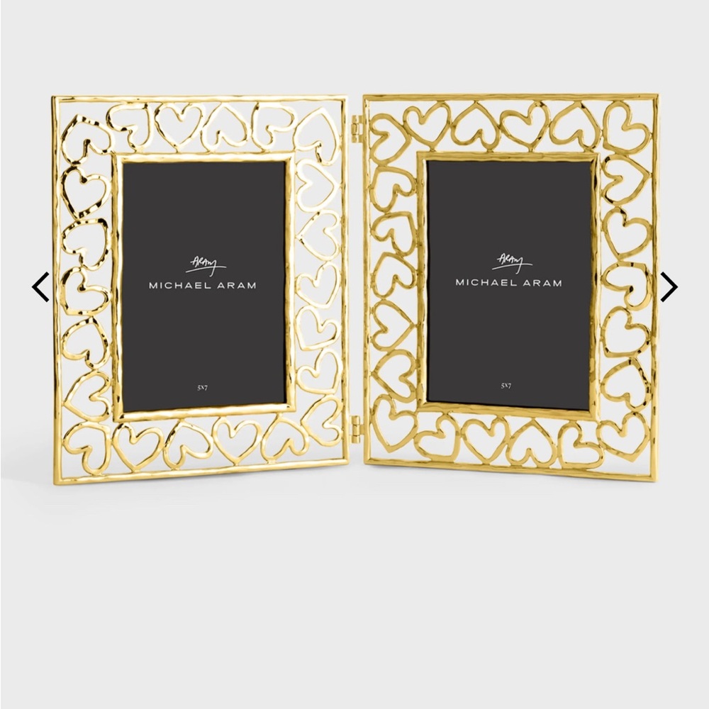 Michael Aram Heart Hinged Frame, 5" x 7" brand new in box, in original plastic